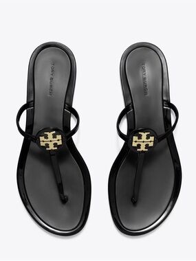 Tory Burch Mini Miller Jelly Sandals Black Size 6 NWOB